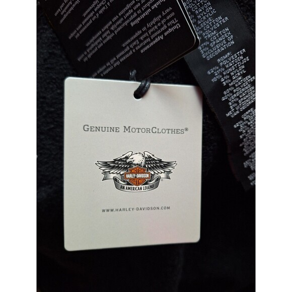 HARLEY DAVIDSON Women’s‎ Coated Foil Metallic Faux Leather Bomber Jacket Large - Picture 8 of 10